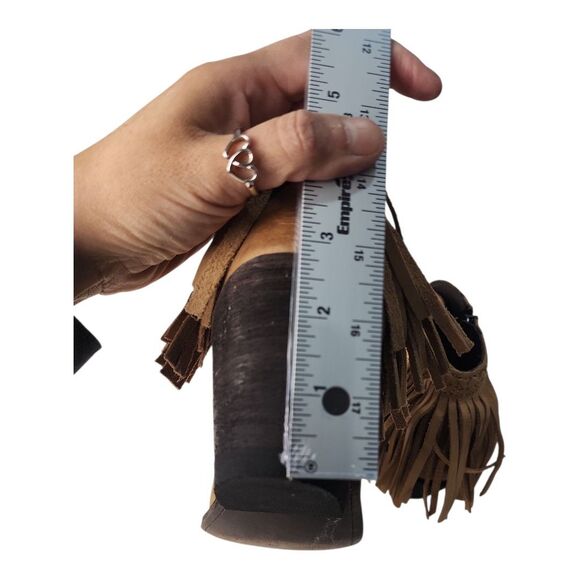 Old Gringo Women's Brown Ankle Boots Size 7.5 B Fringe Boho Western Cowgirl - Picture 5 of 9